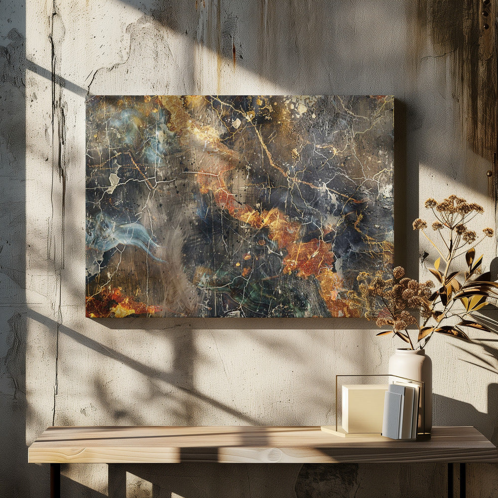 Wandkunst Abstrakt Marmor Kunst Illustration 01