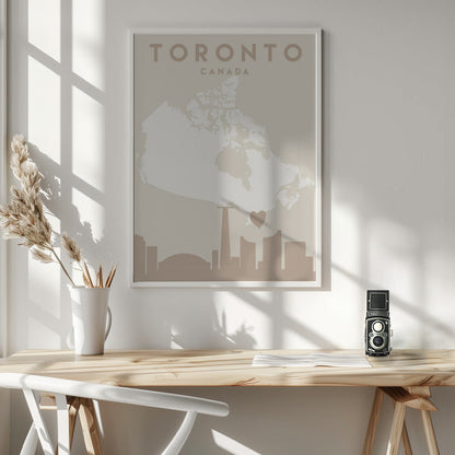 Wall art City Heart Maps 89 Canvas Wall Art