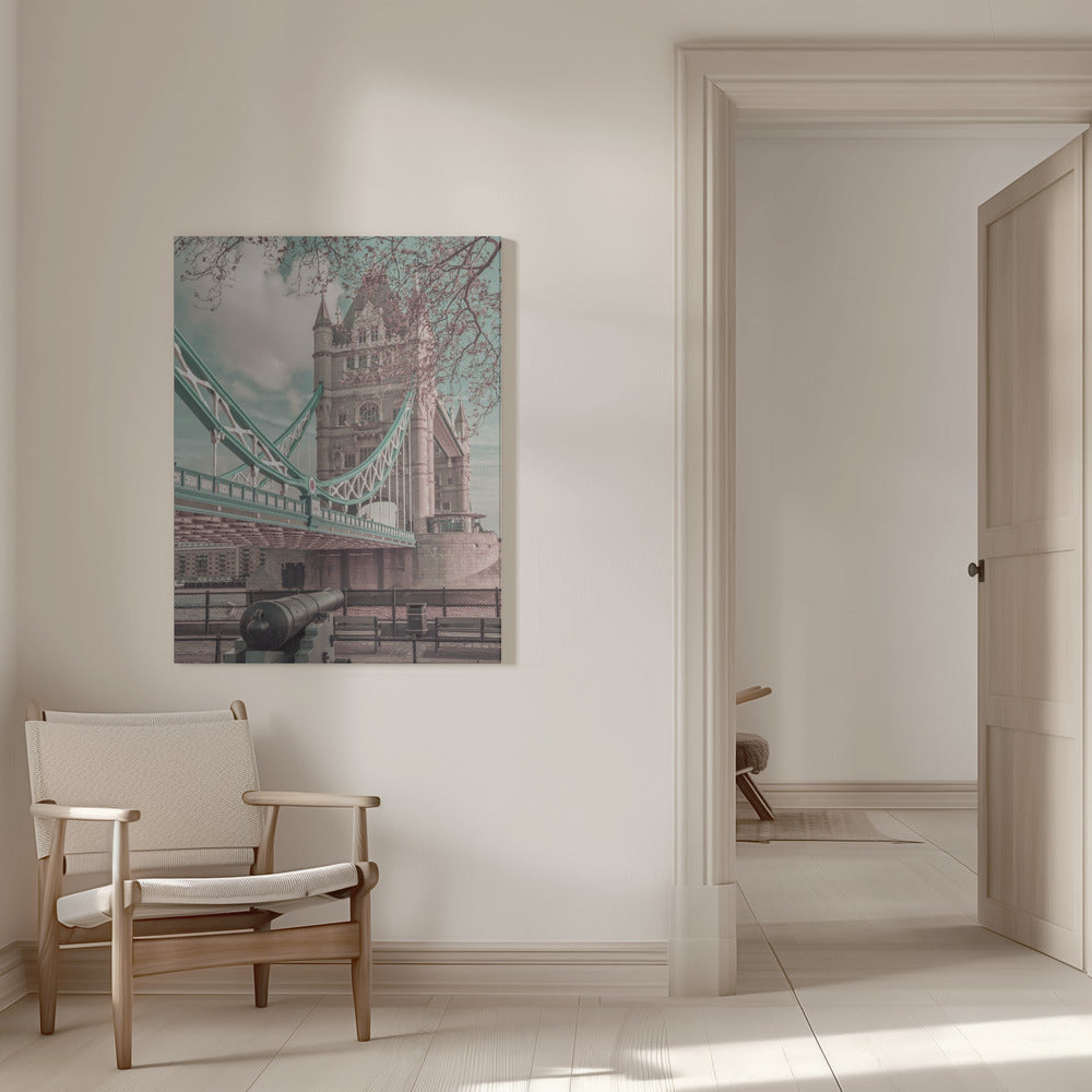 Wandbild LONDON Tower Bridge im Detail | urbaner Vintage-Stil