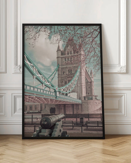 Wandbild LONDON Tower Bridge im Detail | urbaner Vintage-Stil