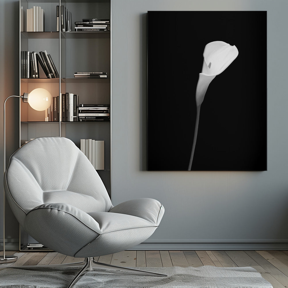 Wandbild Calla | dunkles Design