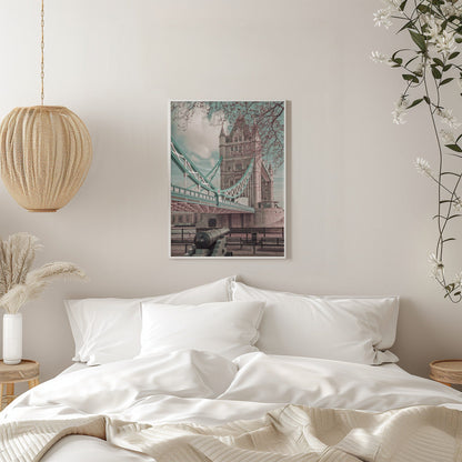 Wandbild LONDON Tower Bridge im Detail | urbaner Vintage-Stil