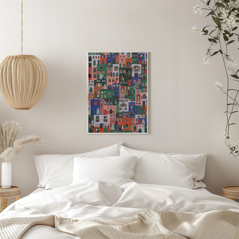 Wall art Holiday Houses Canvas Print