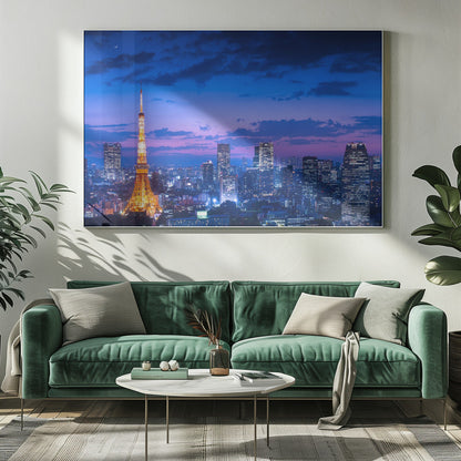 Wandbild Tokioter Nachtansicht