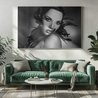 Wall art The black feathers