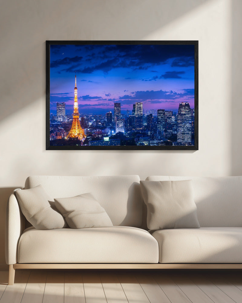 Wandbild Tokioter Nachtansicht