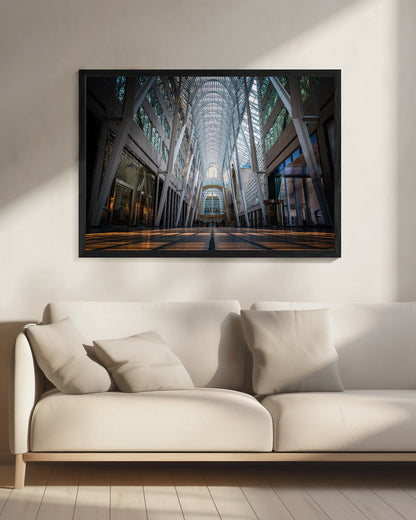 Wandkunst Brookfield Place, eine poetische Hymne aus Licht und Symmetrie
