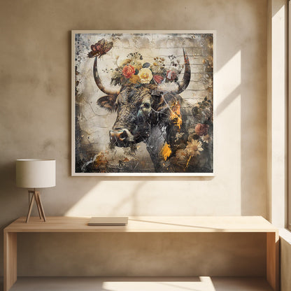 Wall art Floral Animals Vintage Art Illustration 09