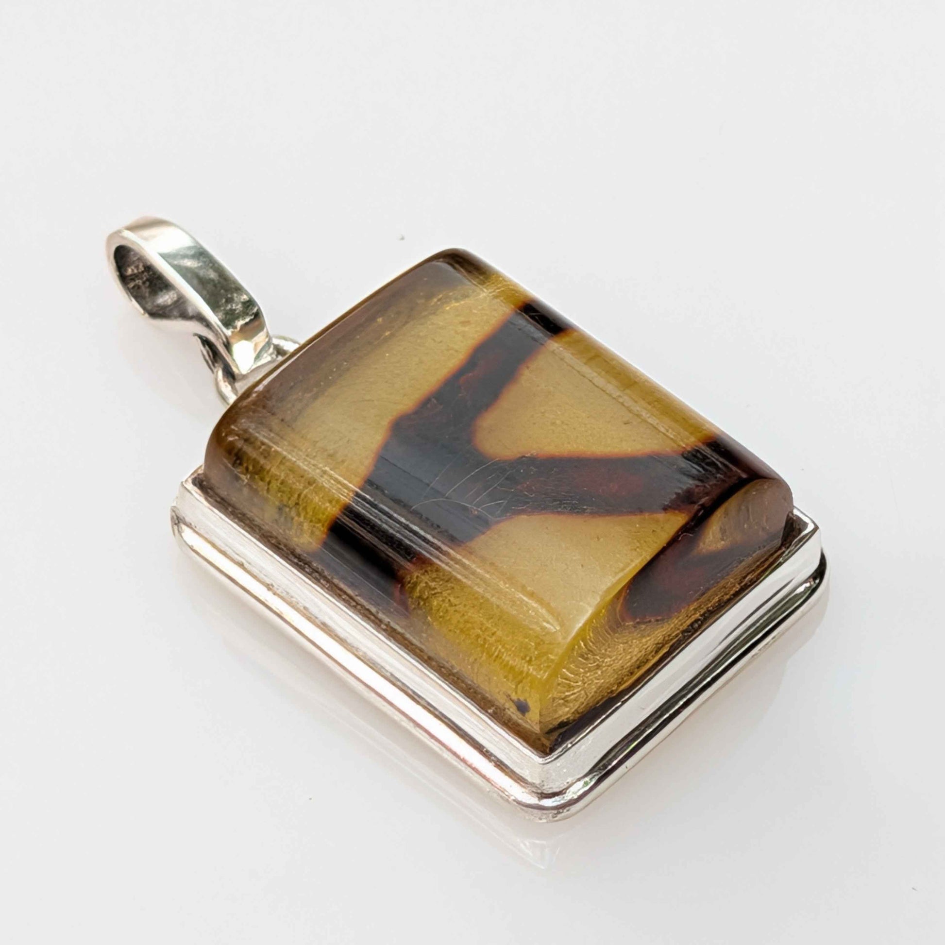 Solar Vein Pendant | Sterling Silver Baltic Silver | Tears of the Sun