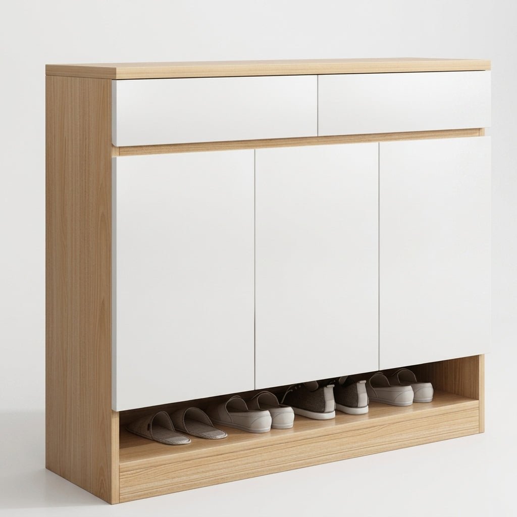 SC52 Weißer Schuhschrank