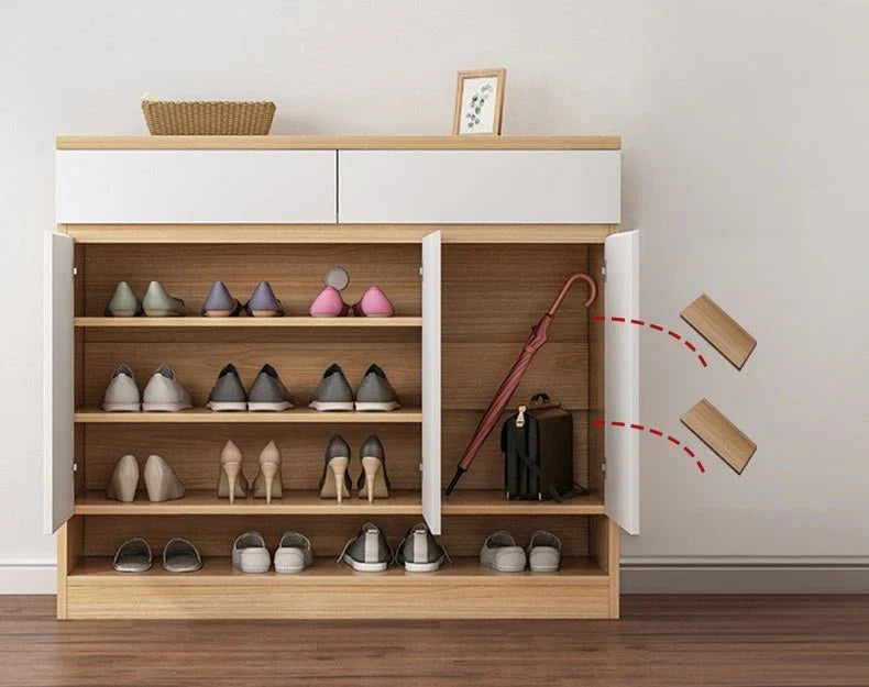 SC52 Weißer Schuhschrank