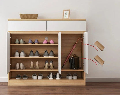 SC52 Weißer Schuhschrank