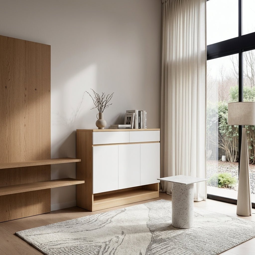 SC52 Weißer Schuhschrank