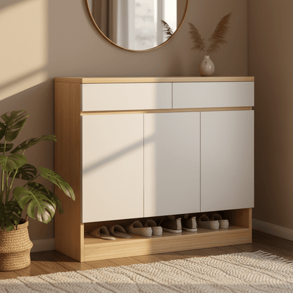 SC52 Weißer Schuhschrank