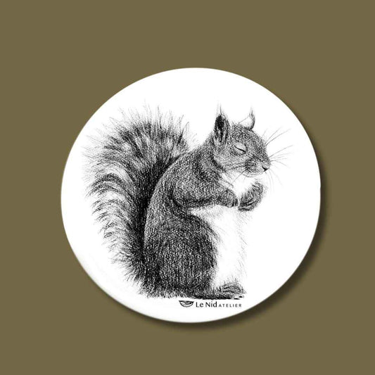 Sleepy Squirrel Sticker for Water Bottle, Agenda or Computer