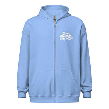 Retro Chickens Against Fascism Unisex heavy blend zip Bunny Hug (Hoodie)