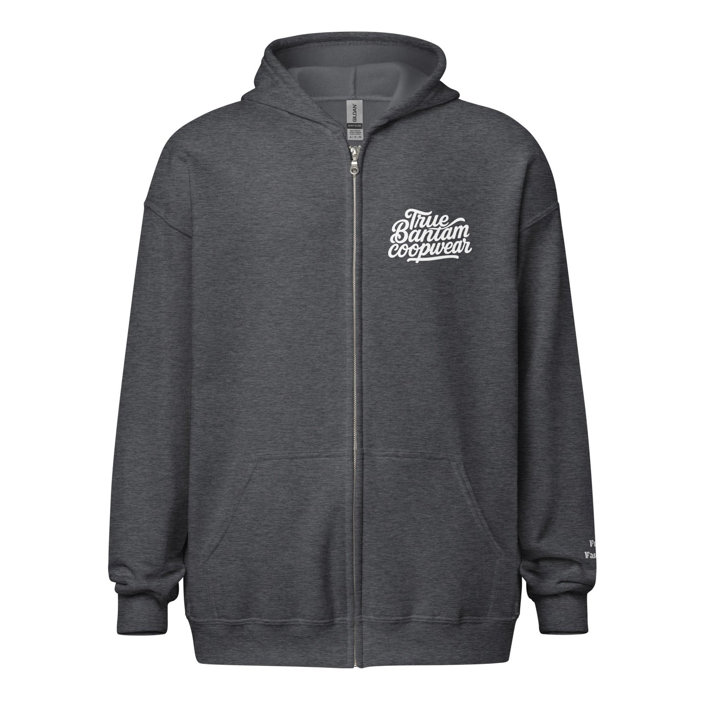 Retro Chickens Against Fascism Unisex heavy blend zip Bunny Hug (Hoodie)