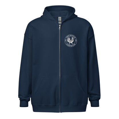 Retro Chicken Skeleton Unisex heavy blend zip hoodie