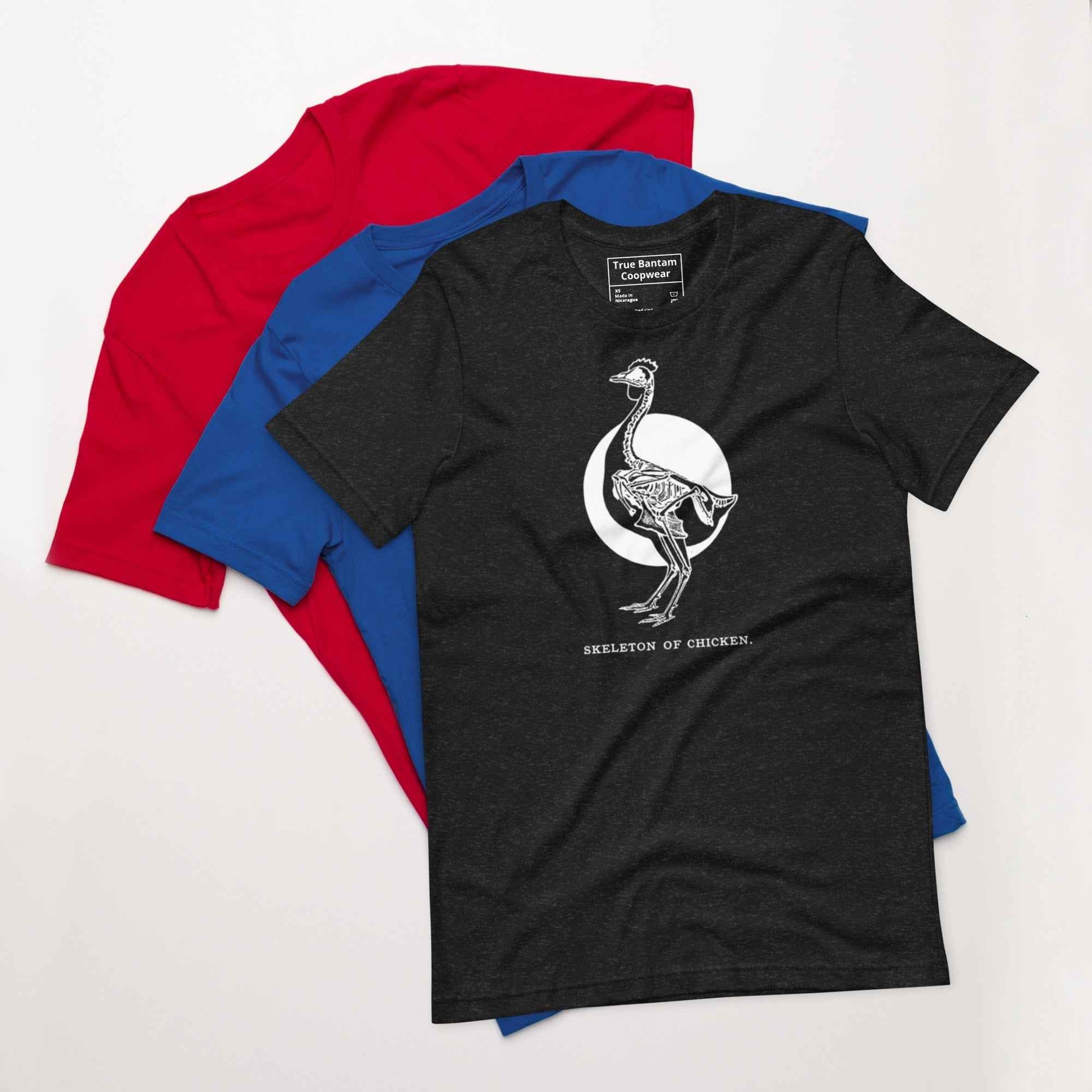 Retro Chicken Skeleton Unisex t-shirt