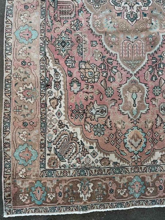On hold for Kristen | Vintage Tabriz Rug | 6' 4" x 10'