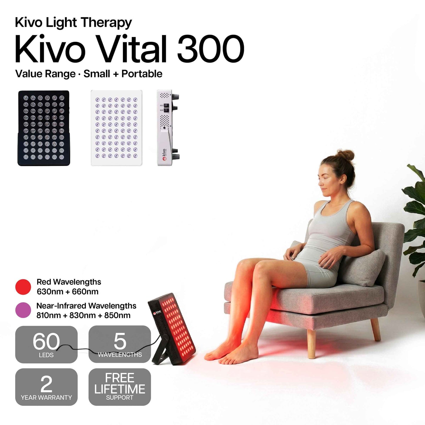Kivo Elite Mask + Vital 300 Panel Value Bundle