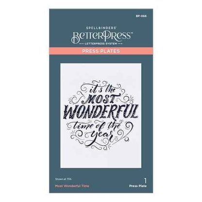 Most Wonderful Time Press Plate from the BetterPress Christmas Collection